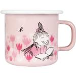 Moomin Enamel Mug 25Cl Girls Home Tableware Cups & Mugs Coffee Cups Pink Moomin