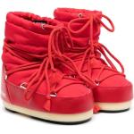Lasten Punaiset Polyuretaanista valmistetut Koon 34 Nauhalliset Vettähylkivät Moon boot Icon Moon bootsit talvikaudelle 