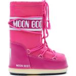 Lasten Neonpinkit Polyuretaanista valmistetut Koon 27 Pyöreäkärkiset Slip on -malliset Vettähylkivät Moon boot Icon Moon bootsit talvikaudelle 