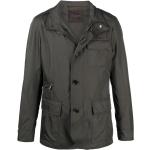 Moorer hooded buttoned down jacket - Green