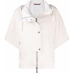 Moorer lightweight short-sleeved hooded jacket - Neutrals