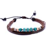 Morella Ladies'Leather Bracelet in various Styles / Various Models Available - Turquoise - One size