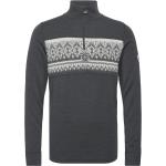 Moritz Masc Basic Sweater Tops Knitwear Half Zip Jumpers Grey Dale Of Norway