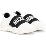 Moschino Kids logo strap sneakers - White