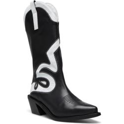 Mount Texas Black White Leather Boots Shoes Boots Cowboy Boots Musta ALOHAS Ehdollinen Tarjous