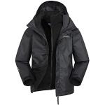 Mountain Warehouse Fur 3-in-1 Kids Jacket Waterproof Triclimate Jacket with Detachable Inner Jacket Side Storage Pockets for Walking and Hiking in Winter - Black , size: 116