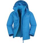 Mountain Warehouse Fur 3-in-1 Kids Jacket Waterproof Triclimate Jacket with Detachable Inner Jacket Side Storage Pockets for Walking and Hiking in Winter - cobalt, size: 104