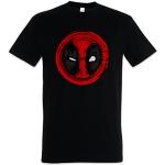 Miesten Mustat Klassiset Koon 5 XL Urban Backwoods Deadpool Pääkallo Logo-t-paidat 