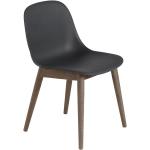 Muuto Fiber Side Chair tuoli Black-stained dark brown