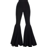 Naisten Mustat Viskoosiset Koon XL Joustavat Leveälahkeiset housut 