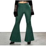 Naisten Tummanvihreät Polyesteriset Koon 3 XL Leveälahkeiset housut 