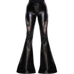 Naisten Mustat Viskoosiset Koon XL Joustavat Metalliset Leveälahkeiset housut 