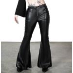Naisten Mustat Polyuretaanista valmistetut Koon 3 XL Joustavat Metalliset Leveälahkeiset housut 