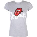 Naisten Harmaat Koon S The Rolling Stones Metalliset Puuvillabändi-t-paidat 