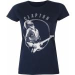 Naisten Tummansiniset Vintage-tyyliset Koon XS Eric Clapton Puuvillavintage-t-paidat 