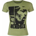 Naisten Vihreät Koon L Jimi Hendrix Puuvillabändi-t-paidat 