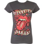 Naisten Harmaat Koon L The Rolling Stones Puuvillabändi-t-paidat 