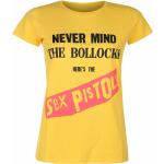 Naisten Keltaiset Koon L Sex Pistols Puuvillabändi-t-paidat 