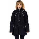 Naisten Mustat Polyesteriset Koon XL Hupulliset Poizen Industries Plus-koon hupulliset takit talvikaudelle 