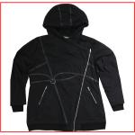 Naisten Mustat Puuvillaiset Koon 5 XL Hupulliset Poizen Industries Plus-koon hupulliset takit alennuksella 