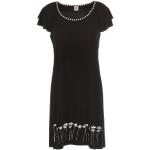 Nanso Short Dress / Short Satin Chemise Hauskleid Sleepshirt Size XS S M - Black - UK 8
