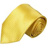 Necktie by Paul Malone plain yellow gold 100% Silk Mens Tie