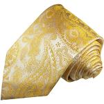 Necktie by Paul Malone yellow paisley wedding 100% Silk Mens Tie