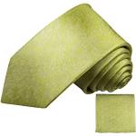 Necktie Set 2pcs. green Paul Malone 100% Silk Mens Tie + Handkerchief