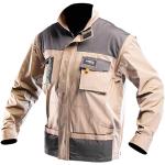 NEO TOOLS Work Jacket 2-in-1 - Functional Outdoor Jacket - Work Jacket Assembly Jacket Reflective - 240 g/m² - Protective Jacket with Many Pockets - S-XXL, beige