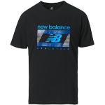Miesten Mustat Lyhythihaiset New Balance Athletics O -kaula-aukkoiset T-paidat 