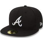New Era Atlanta Braves MLB Black Base Black White 59Fifty Basecap - 7 1/4-58cm (L)