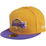 Miesten Keltaiset NEW ERA 59FIFTY Los Angeles Lakers Baseball-lippikset 58 cm päänympäryksellä alennuksella 