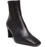 New Heel Square Shoes Boots Ankle Boots Ankle Boots With Heel Black Apair