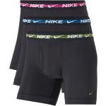 Miesten Mustat Mikrokuituiset Nike Dri-Fit Bokserit 3 kpl 
