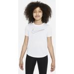 Valkoiset Polyesteriset Nike Dri-Fit Kestävästi tuotetut Lasten lyhythihaiset t-paidat 