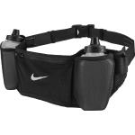 Nike Flex Stride Dbl Bottle Belt 24 Oz Uusimmat Black/Silver Musta / hopea