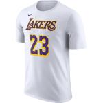 Miesten Koon M Lyhythihaiset Nike LeBron Los Angeles Lakers Puuvillalogo-t-paidat 