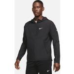 Miesten Mustat Polyesteriset Hupulliset Nike Miler Kestävän muodin Juoksutakit 