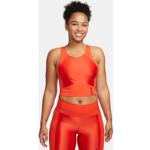 Naisten Punaiset Polyesteriset Hihattomat Nike Pro Kestävän muodin Lyhyet topit alennuksella 
