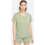 Naisten Vihreät Polyesteriset Hengittävät Lyhythihaiset Nike Swoosh Lyhythihaiset t-paidat 
