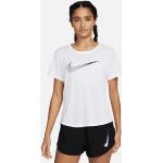 Naisten Valkoiset Polyesteriset Hengittävät Lyhythihaiset Nike Swoosh Lyhythihaiset t-paidat 