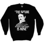 Nikola Tesla The Future Is Mine Adults Sweatshirt, Jet Black, Medium