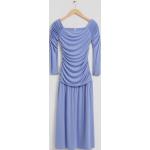 Draped Midi Dress - Blue