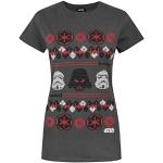 Official Star Wars Darth Vader Fair Isle Christmas Women's T-Shirt (S)
