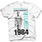 Officially Licensed Merchandise Miami Vice Don Johnson Is Crockett T-Shirt (White), Large