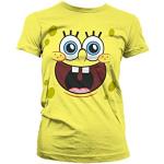 Officially Licensed Merchandise Sponge Happy Face Girly T-Shirt, Medium