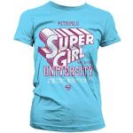 Officially Licensed Merchandise Supergirl Athletics Dept. Girly T-Shirt (Skyblue), Medium