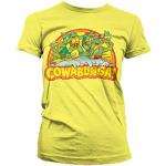 Officially Licensed Merchandise TMNT - Cowabunga Girly T-Shirt (Yellow), Small