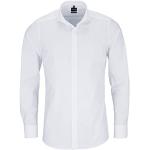 OLYMP Men's Striped Cutaway Long SleeveCasual Shirt - White - 01 wei - 17.5