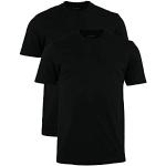 Olymp Men's T-Shirt - O-Neck Double Pack - Black (uni black) Plain, size: m
